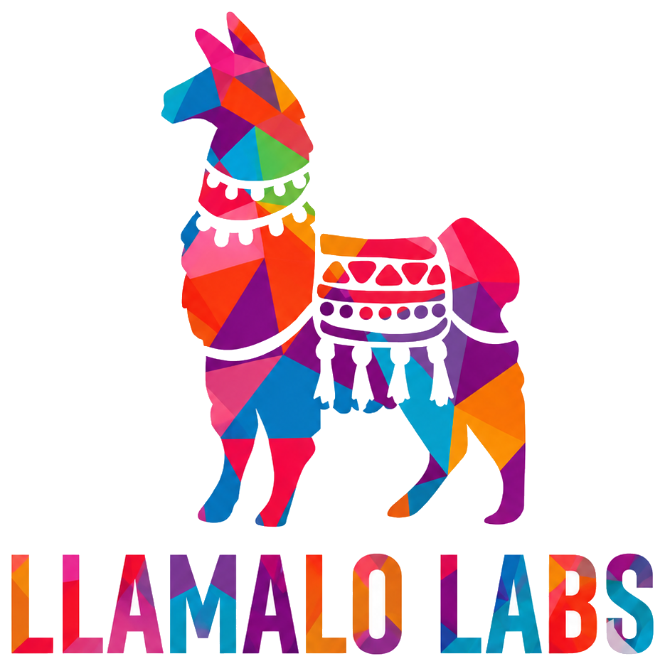 LlamaLo Labs — colorful geometric llama logo